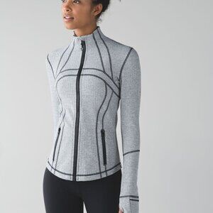 Lululemon Define Jacket pinstripes  White Black sz 8